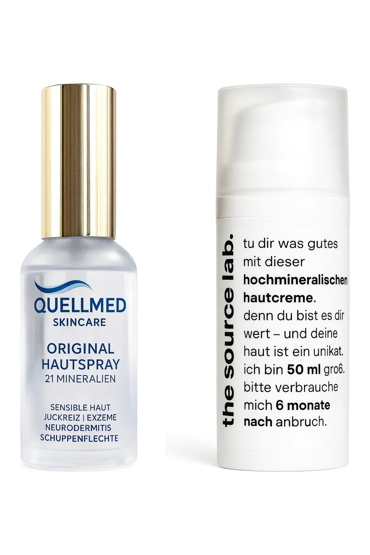 Quellmed Duo – Die perfekte Lösung gegen Hautirritationen: Original Hautspray kombiniert mit regenerierender Pflegecreme Quellmed Shop