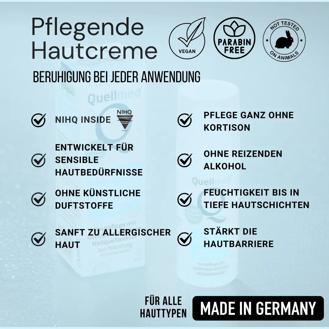 Quellmed Pflegende Hautcreme – Effektive Feuchtigkeitspflege für trockene und empfindliche Haut 50ml Quellmed Shop